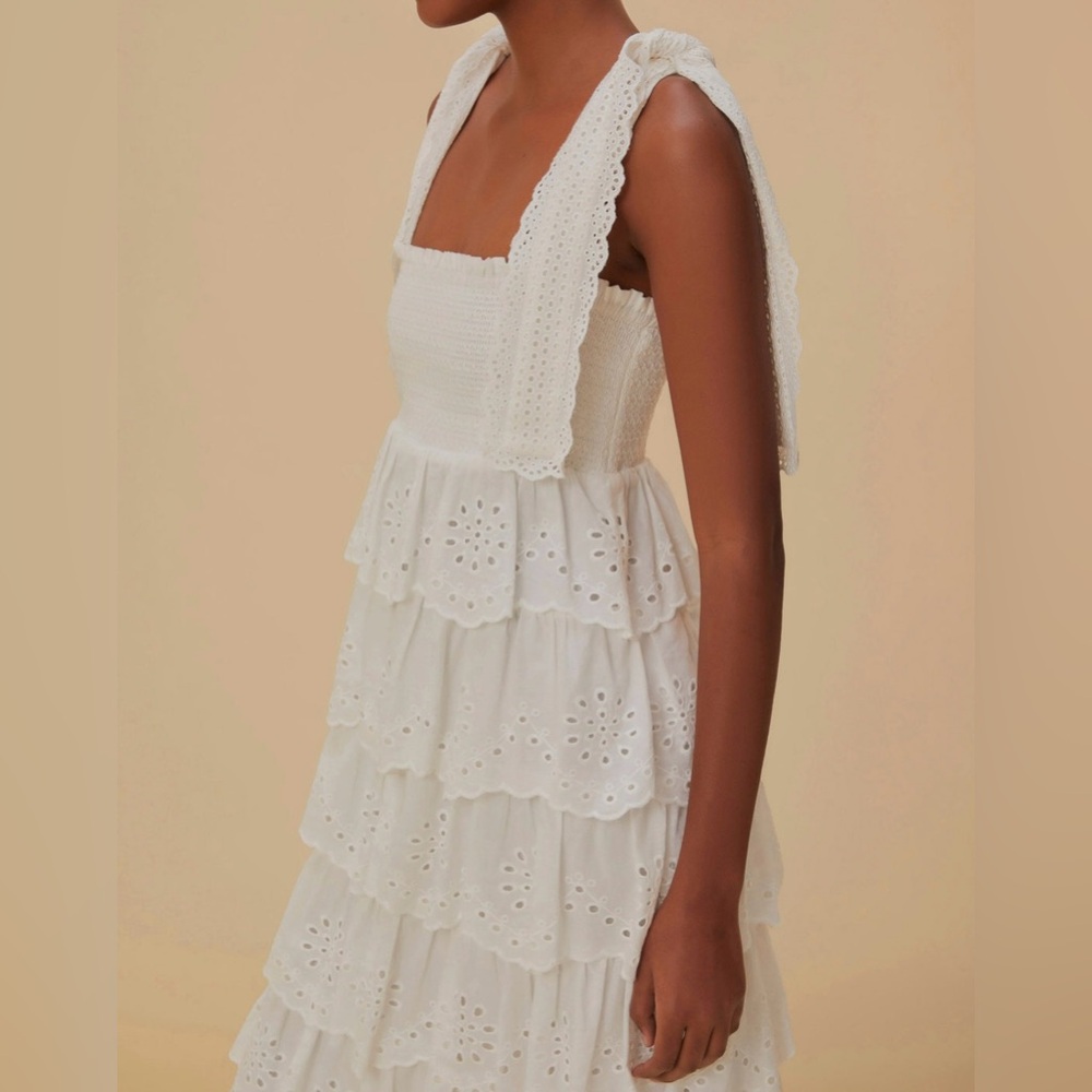 Farm Rio White Ruffle Dress - Picture 3 of 3